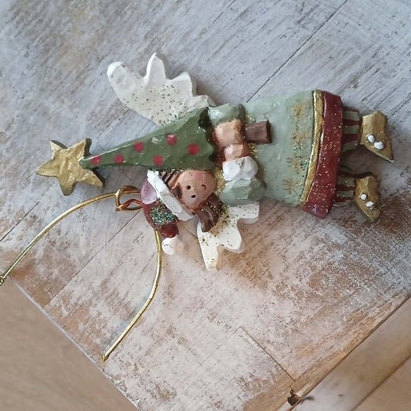 Kurt Adler Christmas Ornament Angel Carrying Christmas Tree Angel Heights - Picture 2 of 13